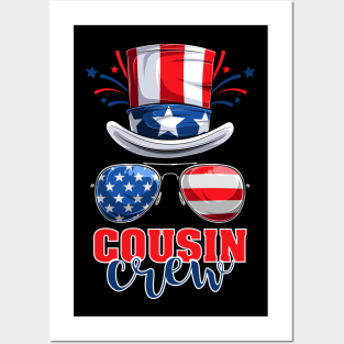 Funny 4th Of July 2021 Fourth Of July Cousin Crew For Men's And Women's For 4th Of July Celebration Birthday Gift Cousin Crew for 4th of july Posters and Art